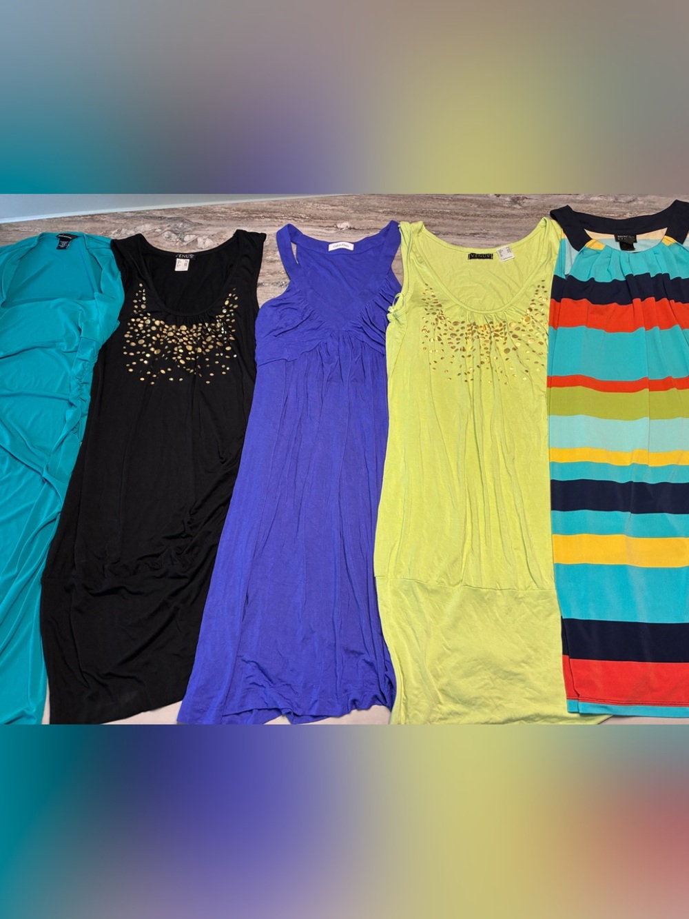 5 NWOT sexy Victoria Secret slinky stretchy sz 8 S/M Calvin Klein dresses